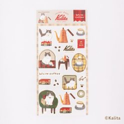 Furukawa Paper x Kalita Foil Sticker Sheet - White Coffee
