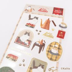Furukawa Paper x Kalita Foil Sticker Sheet - White Coffee