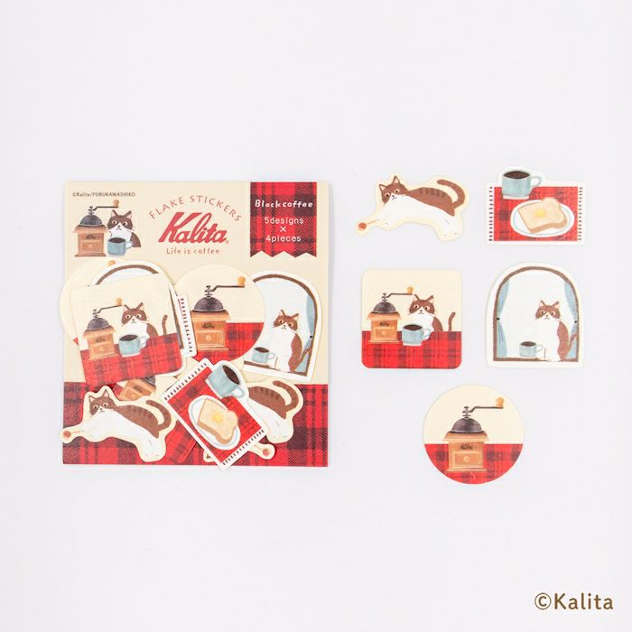 Furukawa Paper x Kalita Flake Stickers - Black Coffee