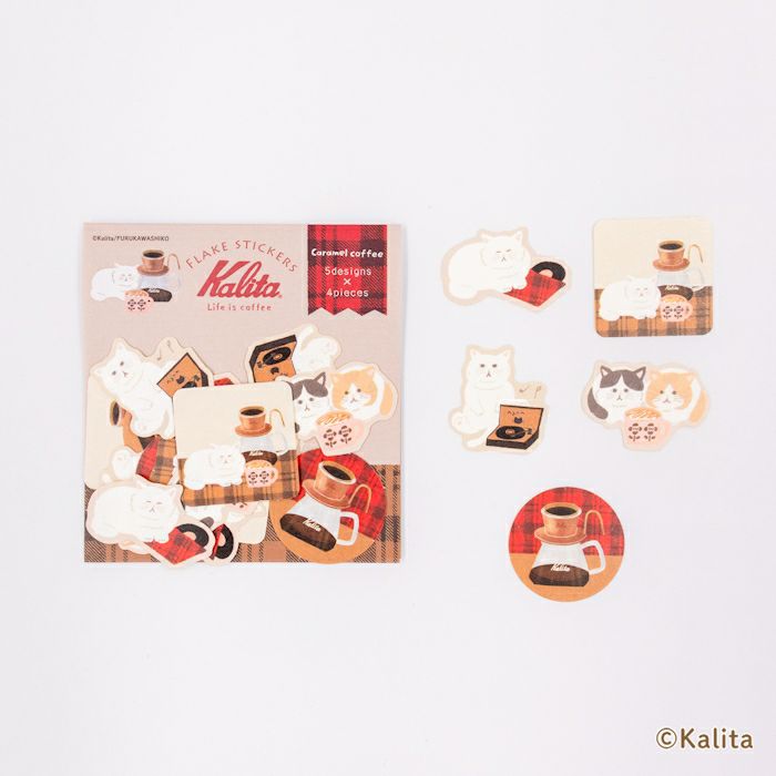 Furukawa Paper x Kalita Flake Stickers - Caramel Coffee