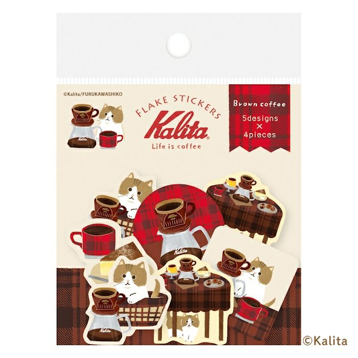 Furukawa Paper x Kalita Flake Stickers - Brown Coffee