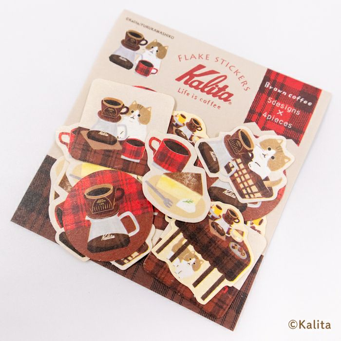 Furukawa Paper x Kalita Flake Stickers - Brown Coffee