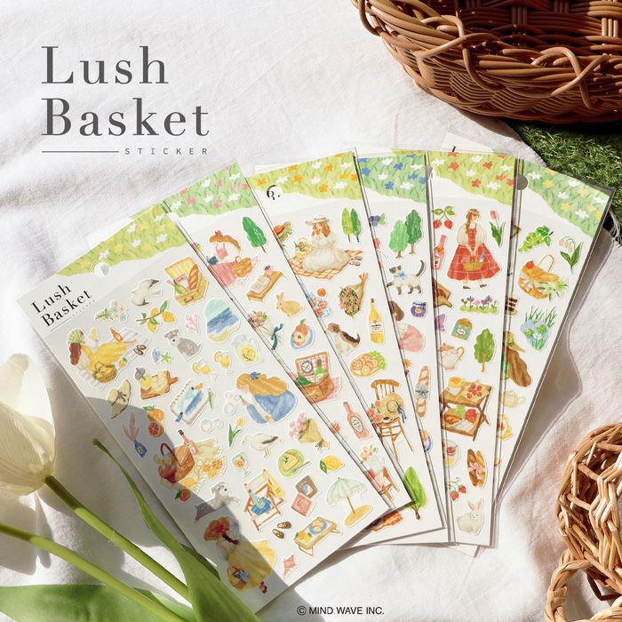 Mind Wave Lush Basket Stickers (6 designs)