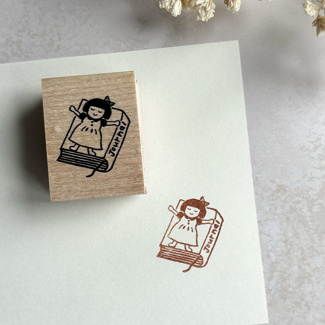 Hankodori Rubber Stamp - Sleep Journal Girl