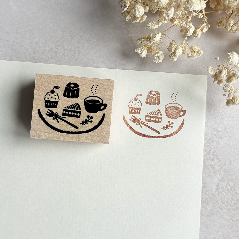 Hankodori Rubber Stamp - Dessert Plate