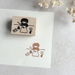 Hankodori Rubber Stamp - Write a Letter Girl