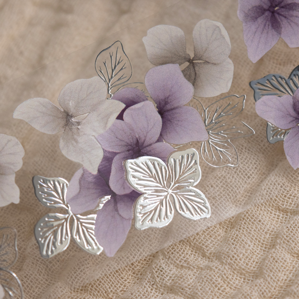 Loidesign Glossy Bronzing PET Tape - Hydrangea Petals