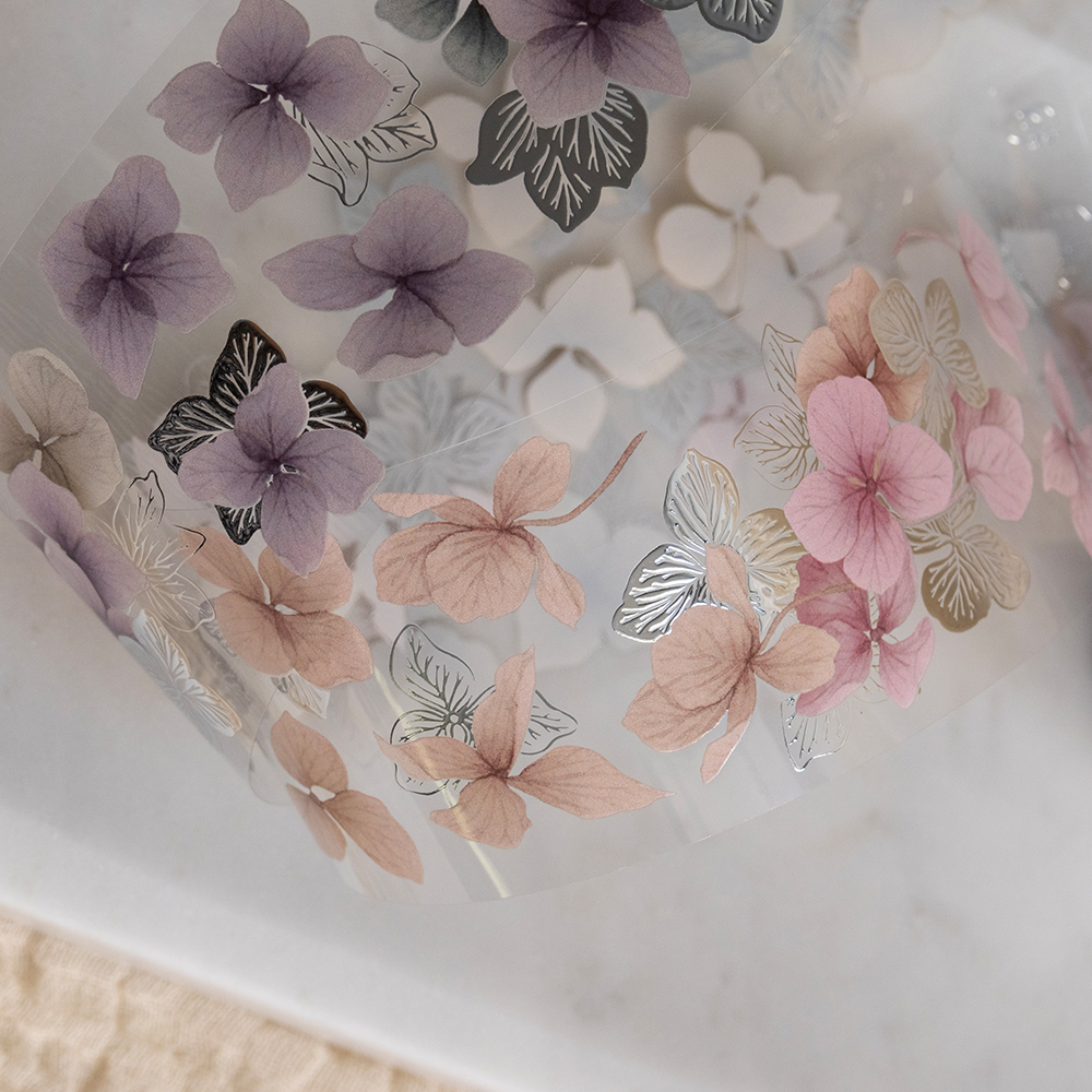 Loidesign Glossy Bronzing PET Tape - Hydrangea Petals