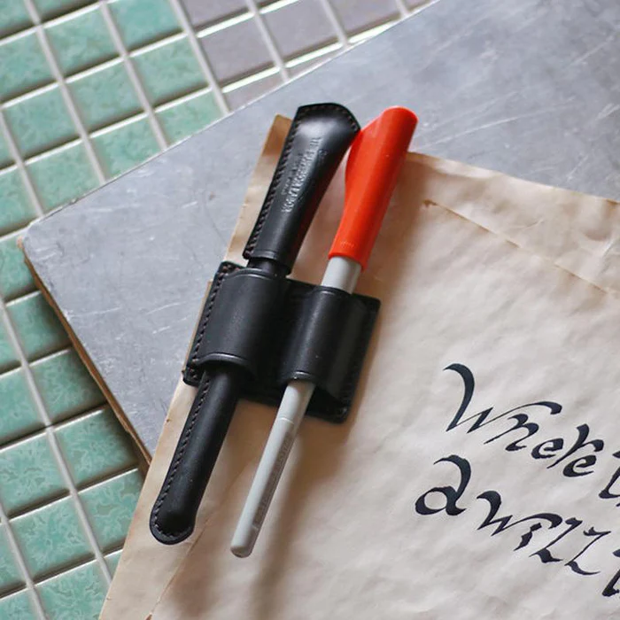 The Superior Labor Double Pen Clip Holder Black