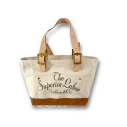 The Superior Labor Engineer Tote Bag S - Natural with Brown Bottom - Image 2