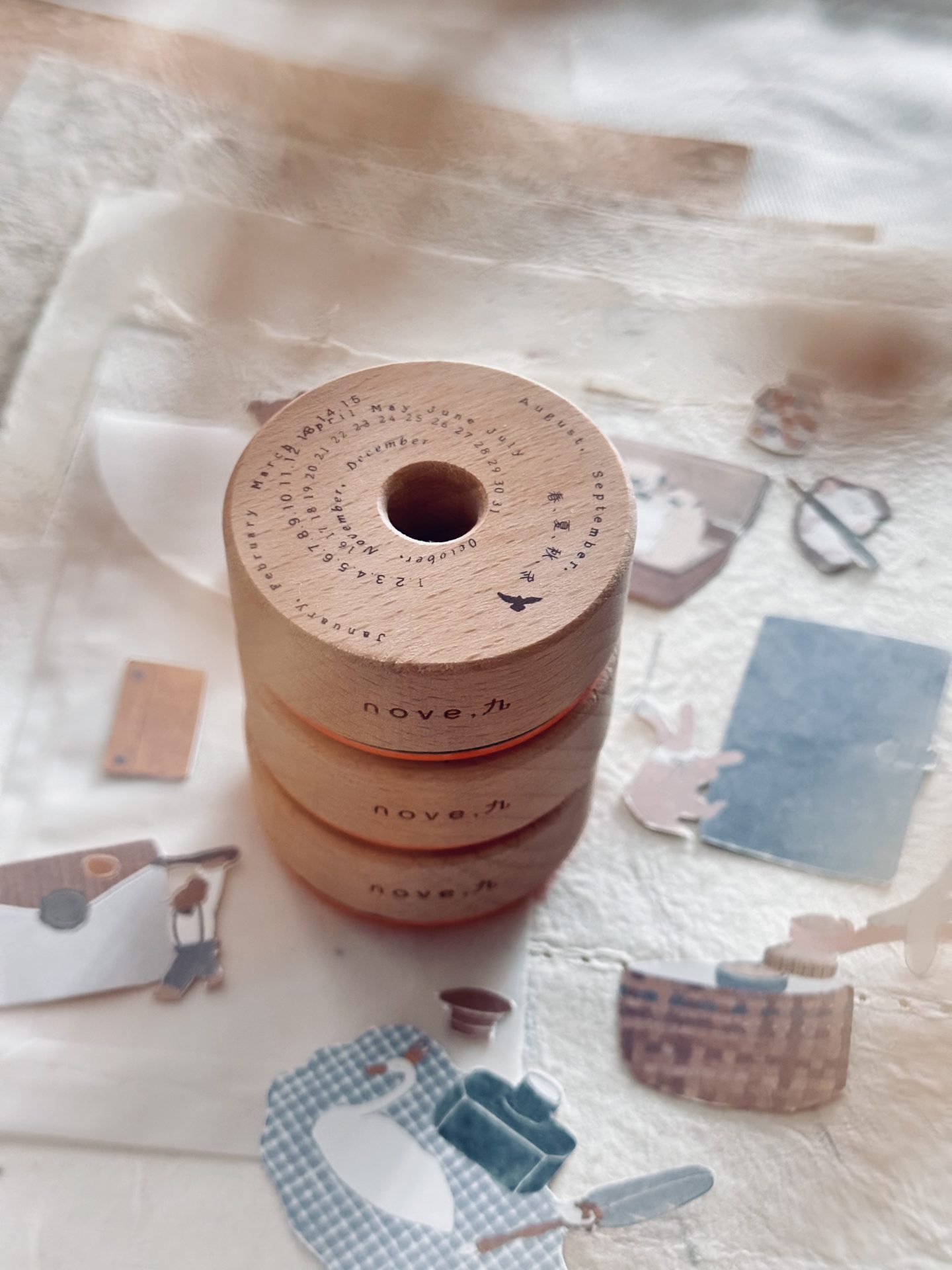 Nove a.round 3 Rubber Stamps (3 designs)