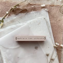 Nove Simple Words Rubber Stamps Embrace Unknown