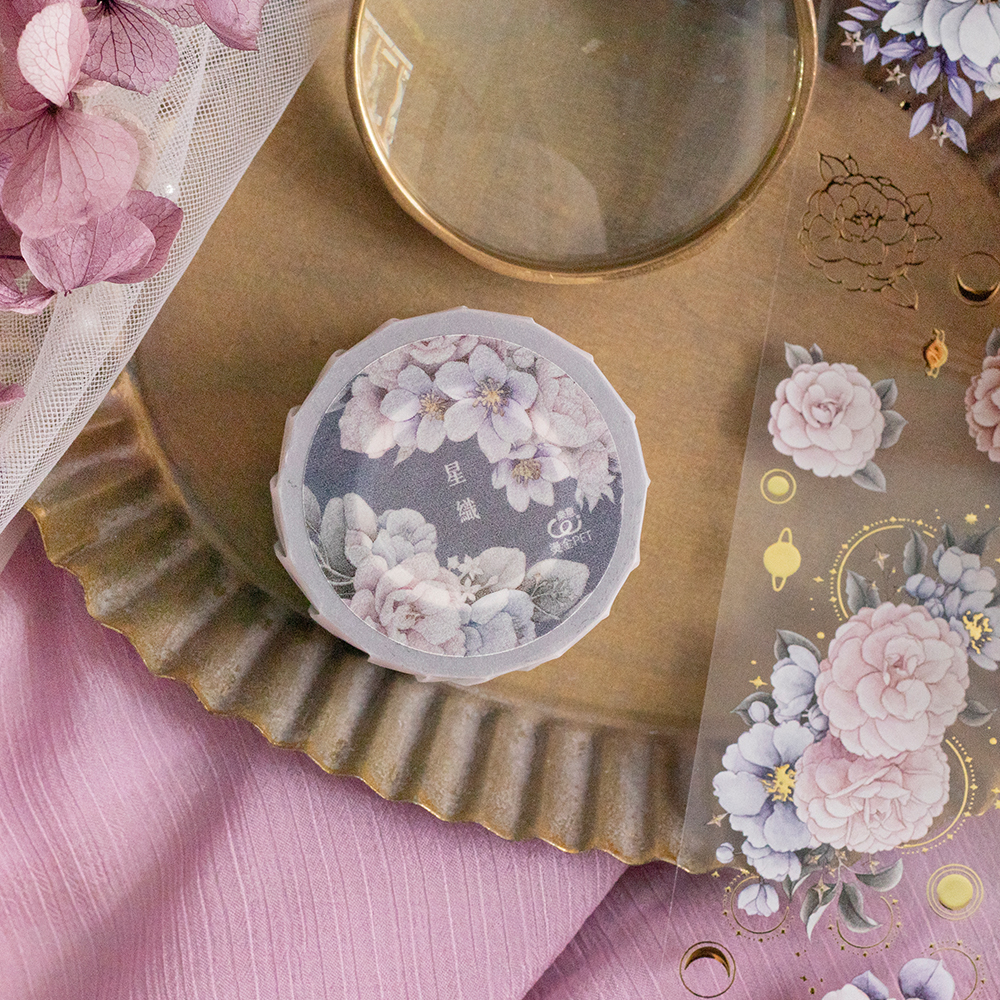 Loidesign Glossy Bronzing PET Tape - Stars and Flowers