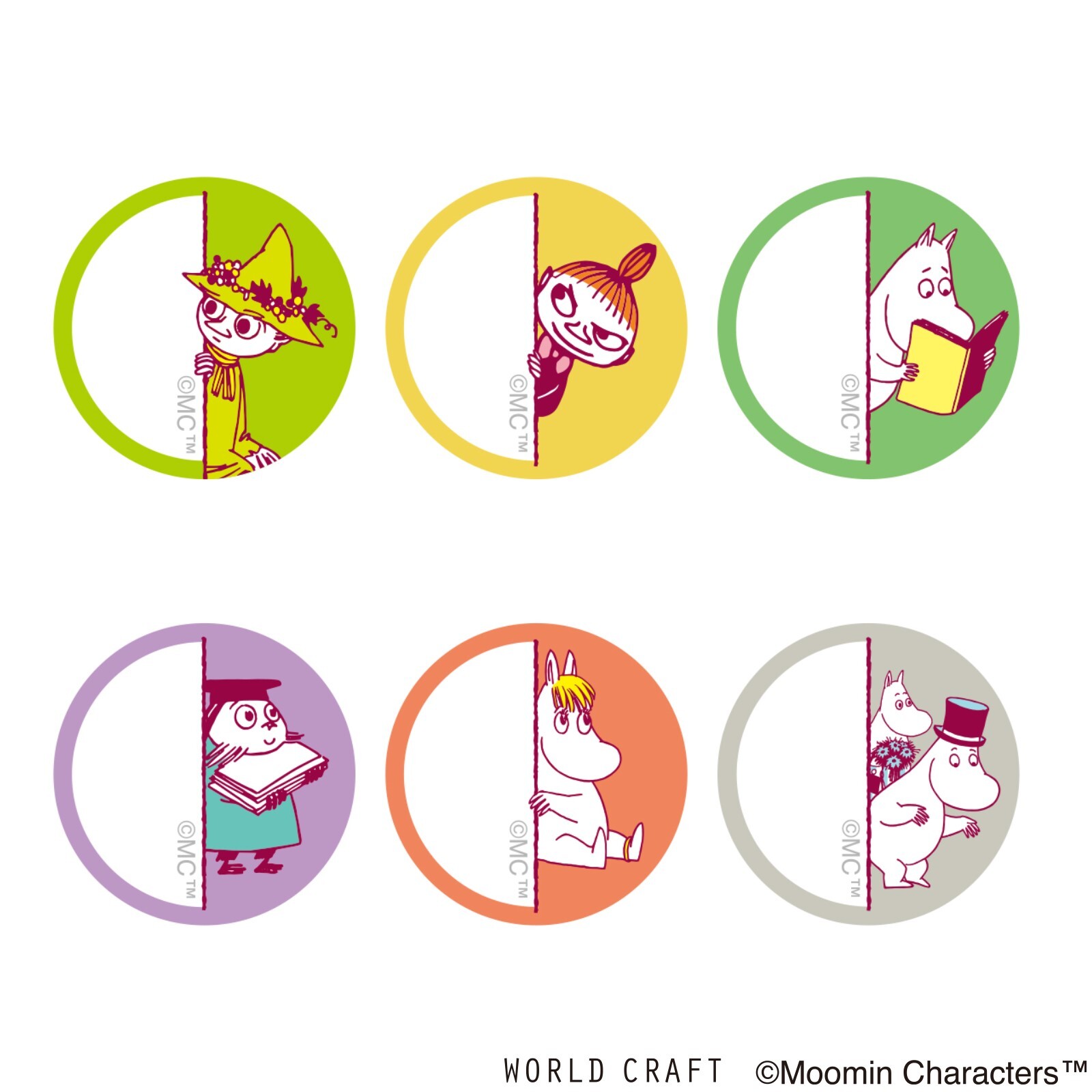 World Craft Moomin Round Index Tabs