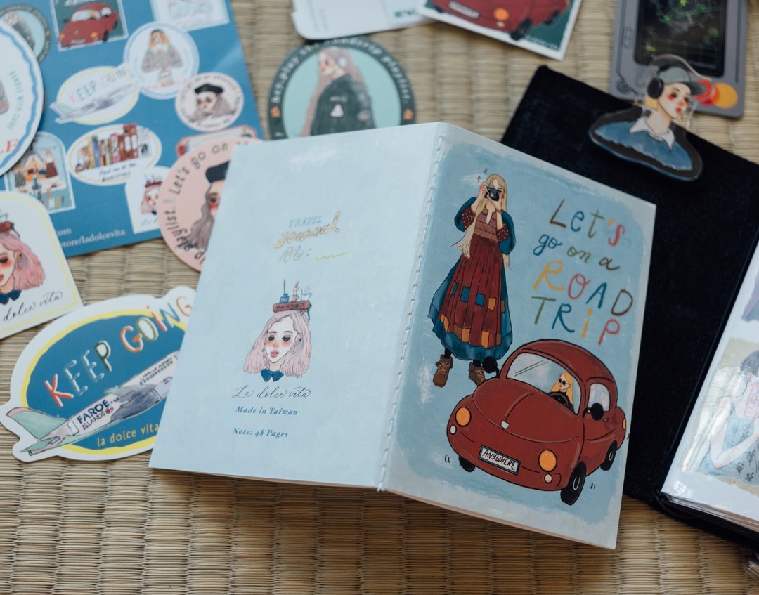 La Dolce Vita Passport Size Notebook - Road Trip