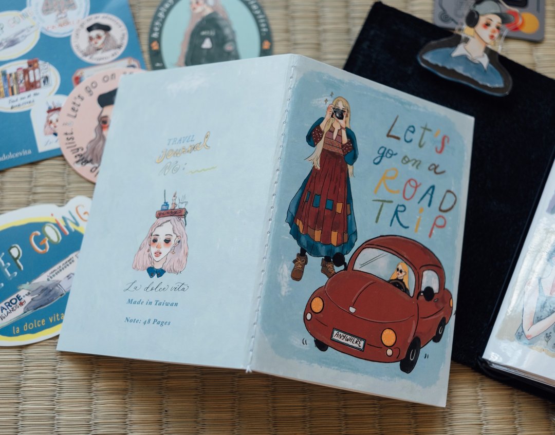 La Dolce Vita Passport Size Notebook - Road Trip