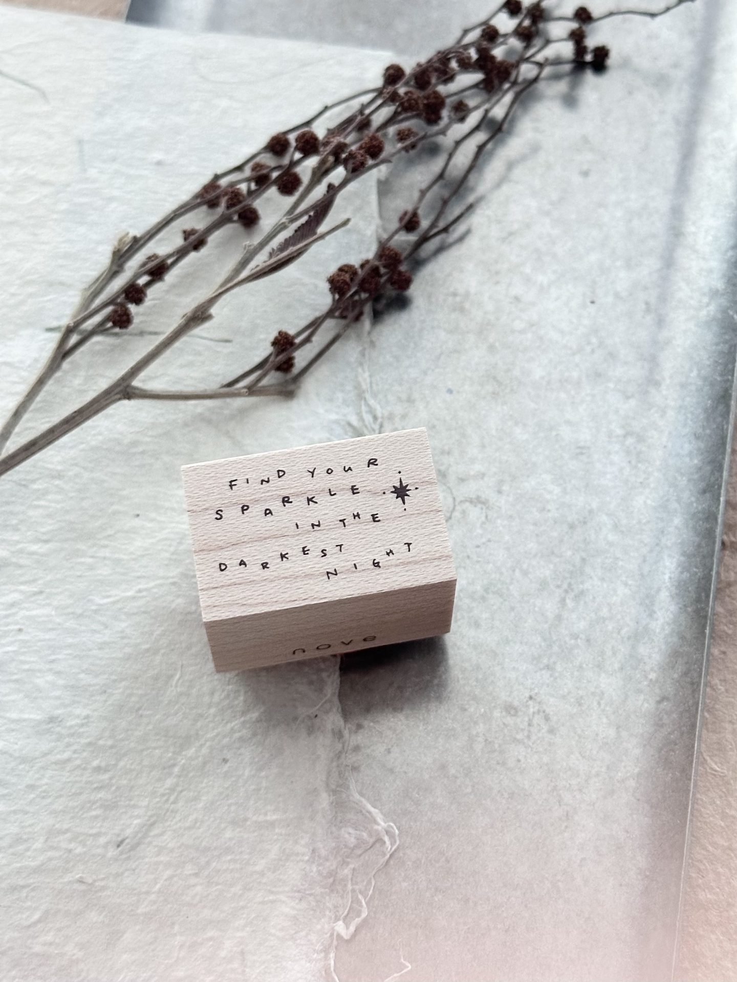 Nove Little Ordinary People Words Rubber Stamps Find your sparkle