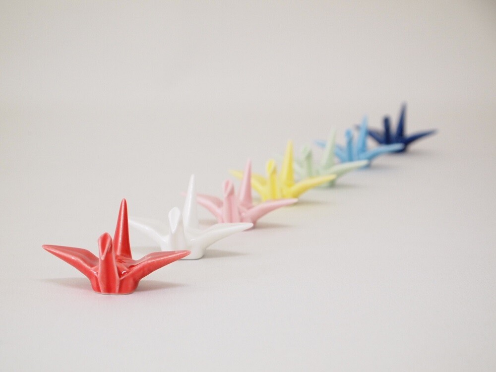 ceramic crane decoration