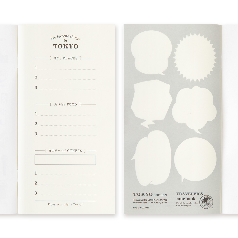 TRAVELER’S Notebook Refill TOKYO Blank