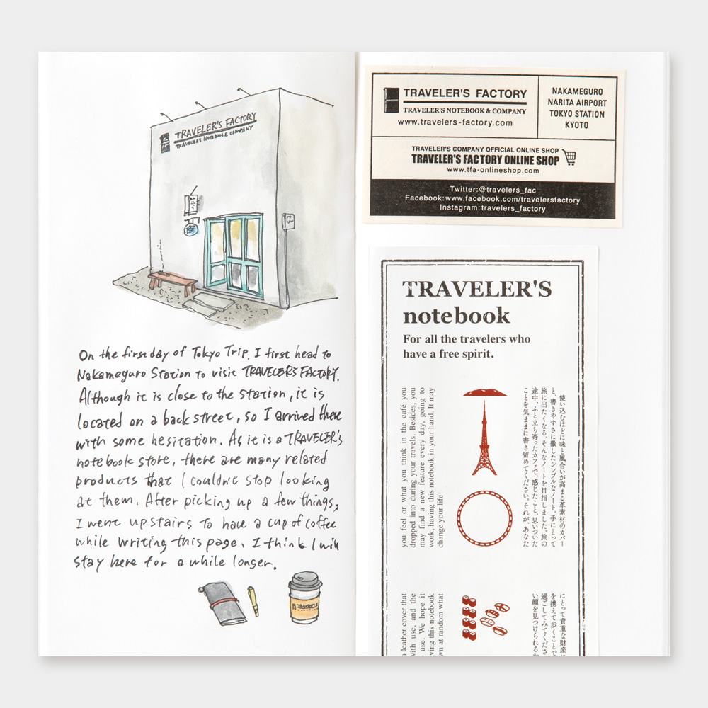 TRAVELER’S Notebook Refill TOKYO Blank