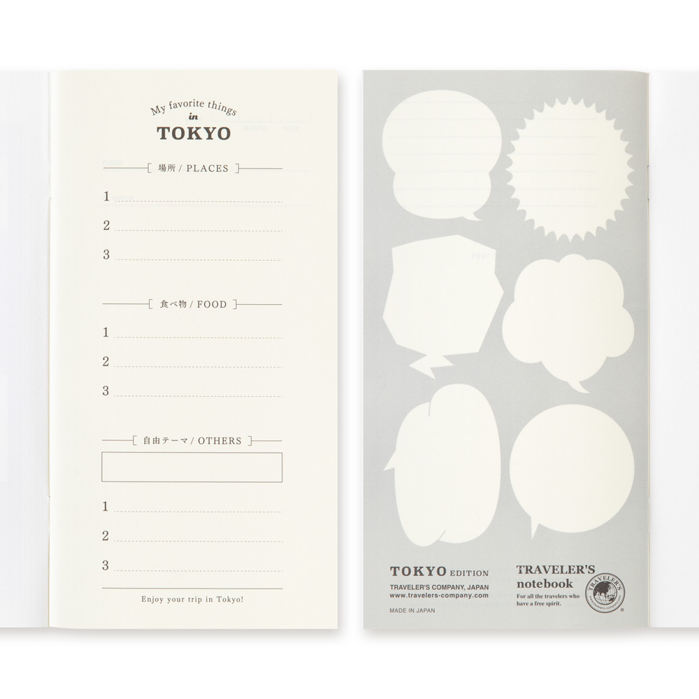TRAVELER’S Notebook Refill TOKYO Postcard