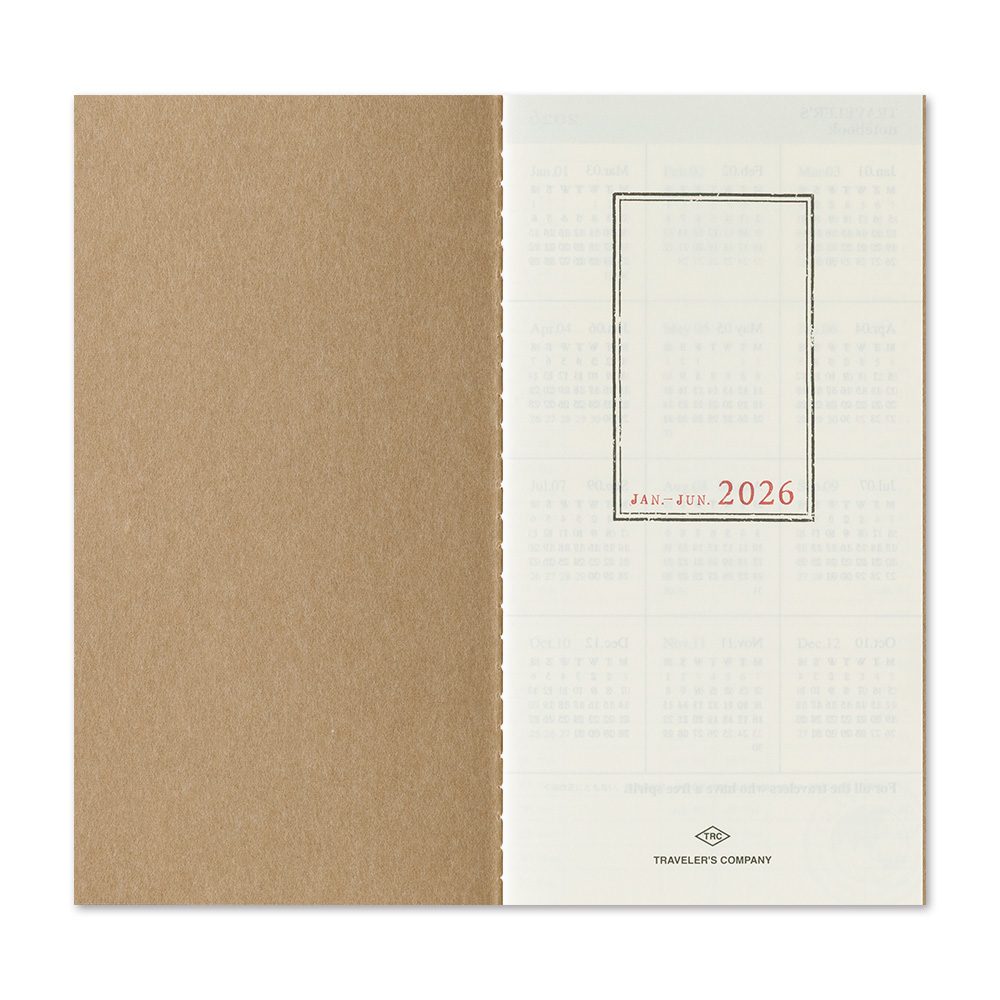 TRAVELER'S Notebook Refill 2026 Weekly Vertical