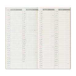 TRAVELER'S Notebook Refill 2026 Weekly Vertical