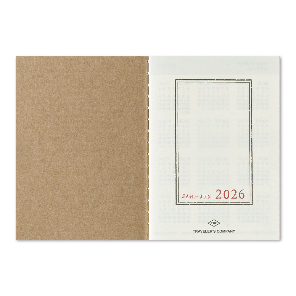 TRAVELER'S Notebook Passport Size Refill 2026 Weekly