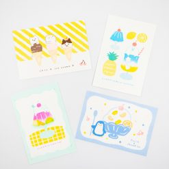 Furukawa Paper Risograph Postcard - Shaved Ice and Penguin - Image 3