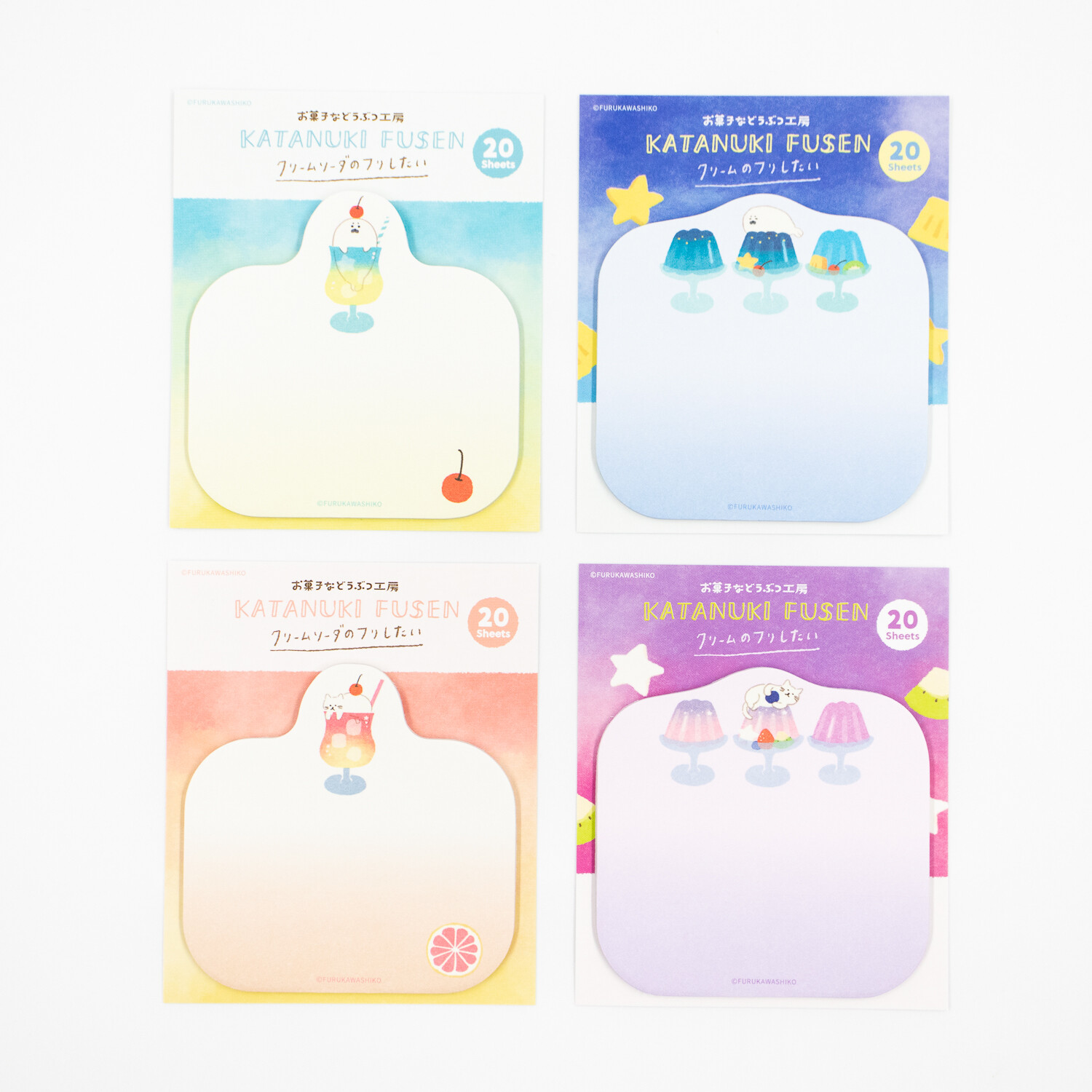 Furukawa Paper Die-Cut Sticky Notes - Soda Cat - Image 2