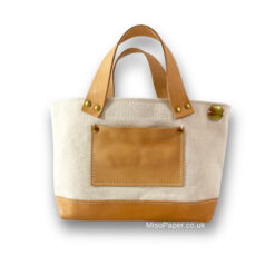 The Superior Labor Engineer Bag Petite - Natural with Leather Bottom