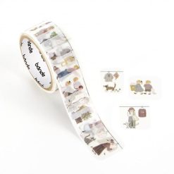 Bande Masking Roll Sticker - Laundry Time - Cat and Me