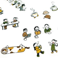 Bande Masking Roll Sticker - Planner People - Cafe Day - Detail