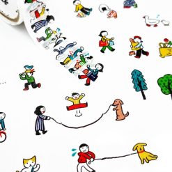 Bande Masking Roll Sticker - Planner People - Stroll Day - Detail