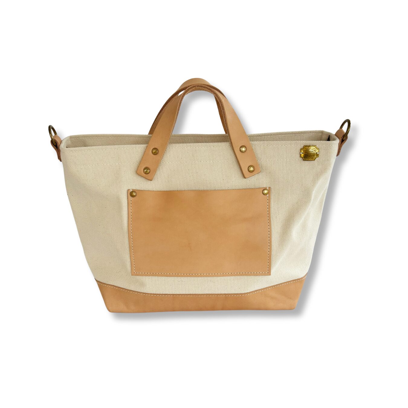 The Superior Labor Engineer Shoulder Bag XS - Natural with Leather Bottom