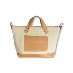 The Superior Labor Engineer Shoulder Bag S - Natural with Leather Bottom