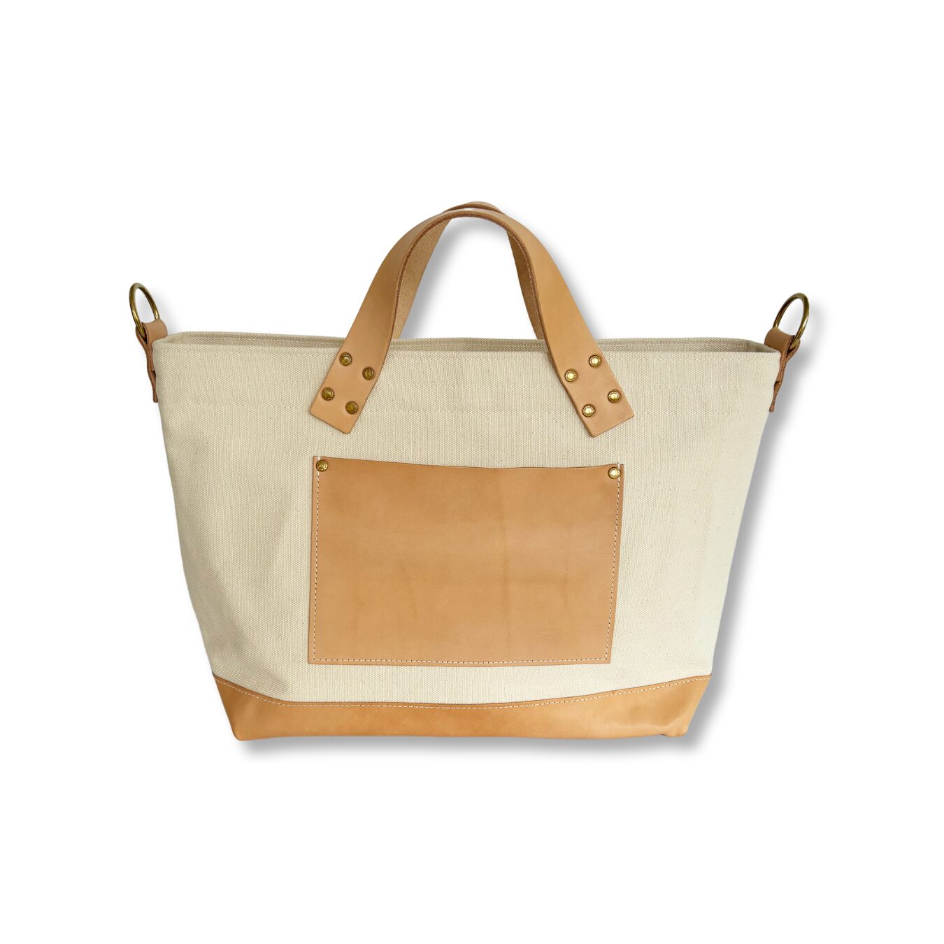 The Superior Labor Engineer Shoulder Bag S - Natural with Leather Bottom