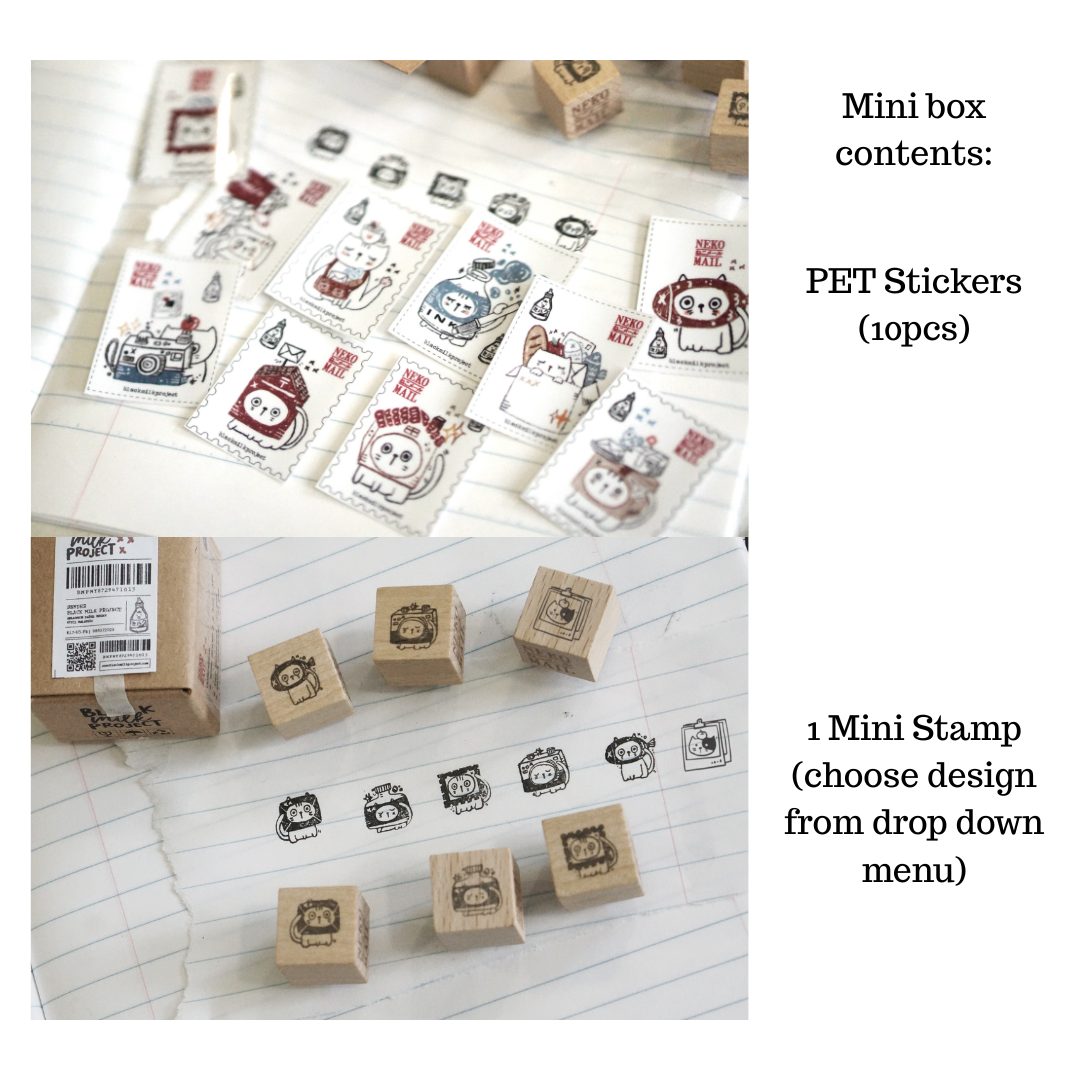 Black Milk Project Neko Mail - Mini Box Stickers + Stamp - Image 15