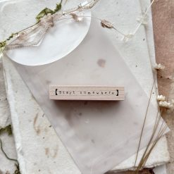 Nove Simple Words Rubber Stamps Start Somewhere