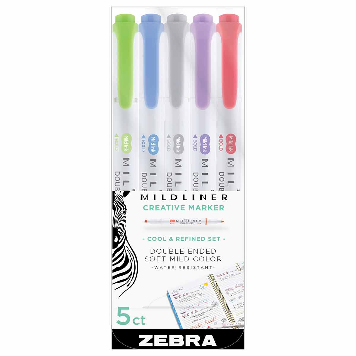 Zebra Mildliner Brush Warm Set