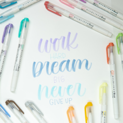 Zebra Mildliner Twin Tip Brush Pen - Mild Neon Set - Image 4