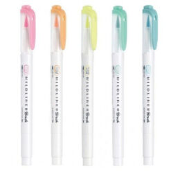 Zebra Mildliner Twin Tip Brush Pen - Mild Neon Set - Image 2
