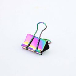Iridescent Rainbow Binder Clip Set of 2 (2 sizes) - Image 6