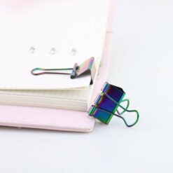 Iridescent Rainbow Binder Clip Set of 2 (2 sizes) - Image 7