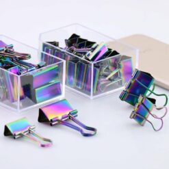 Iridescent Rainbow Binder Clip Set of 2 (2 sizes) - Image 5