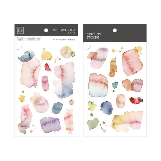 MU Print-On Stickers - Watercolour Pink
