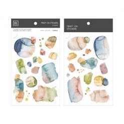 MU Print-On Stickers - Watercolour Blue-Green