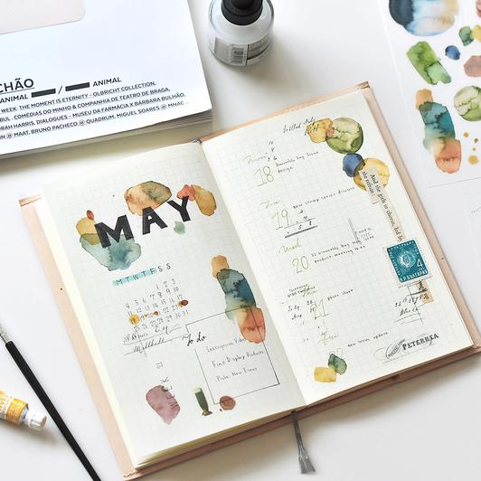 MU Print-On Stickers - Watercolour Blue-Green