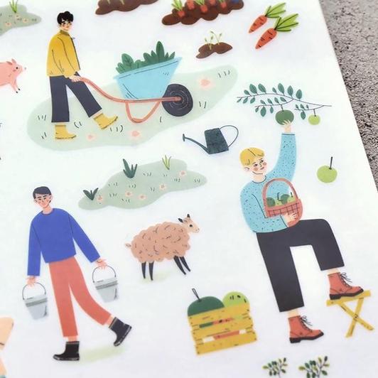 MU Print-On Stickers - Farmers Market