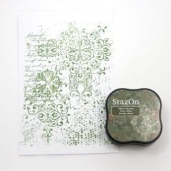 Tsukineko StazOn Midi Ink Pad - Olive Green - Image 2